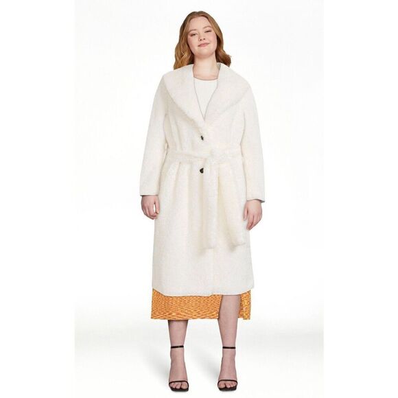 Scoop Women's Faux Fur Jacket with Shawl Collar . Size XL(16-18). NWT. 11 - Picture 1 of 6